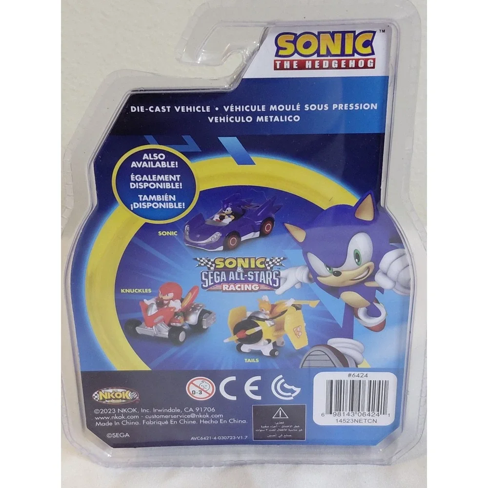 2023 NKOK Sonic & Sega All-Stars Racing Tails Die-Cast Plane #6424 New